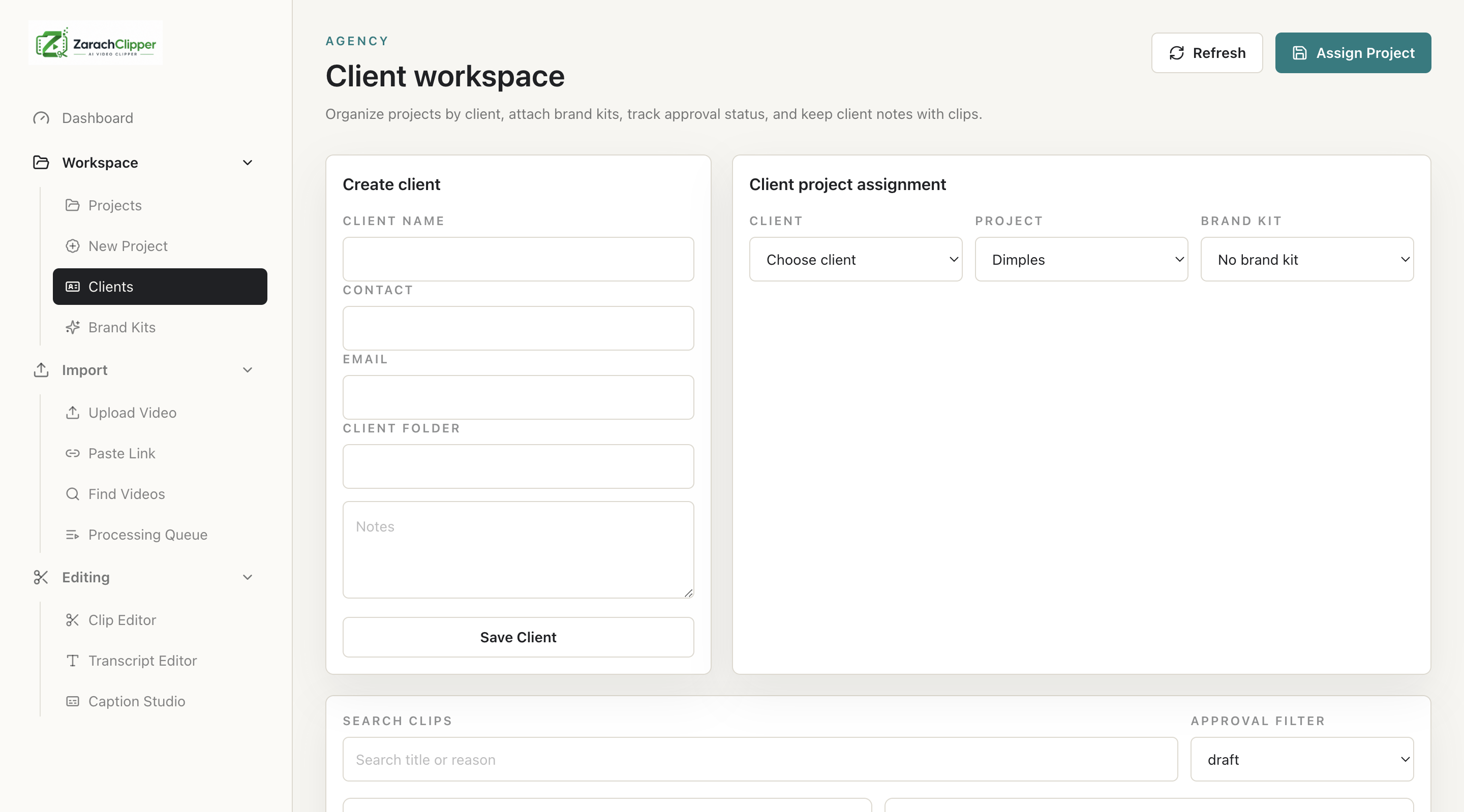 Client list