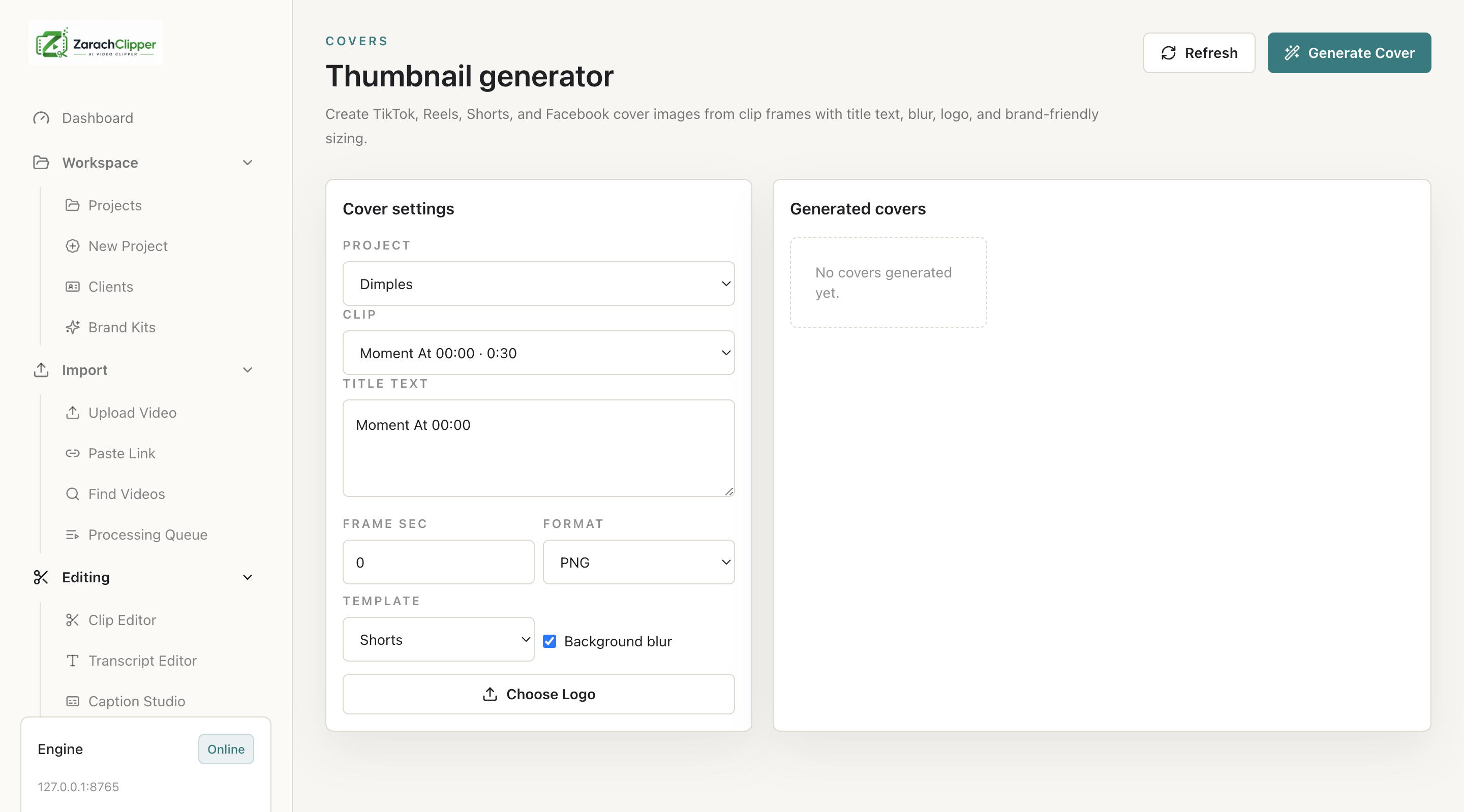 Thumbnail Generator overview